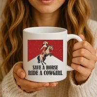 Save A Horse Ride A Cowgirl Coffee Mug thumb 3