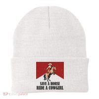 Save A Horse Ride A Cowgirl Beanie thumb 0