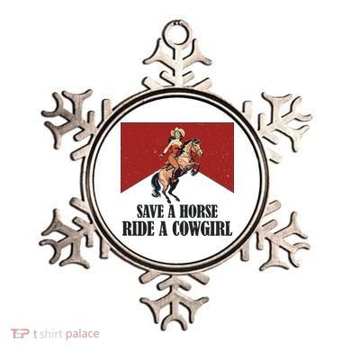 Save A Horse Ride A Cowgirl Ornament