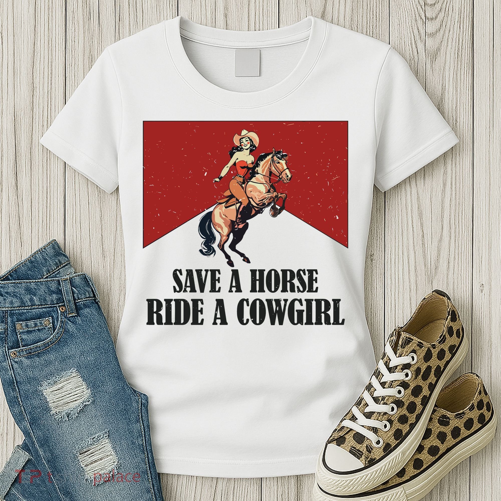 Save A Horse Ride A Cowgirl Women's T-Shirt