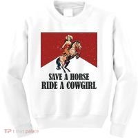 Save A Horse Ride A Cowgirl Kids Sweatshirt thumb 0