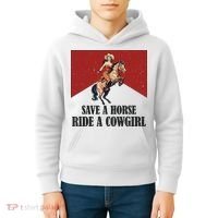 Save A Horse Ride A Cowgirl Kids Hoodie thumb 4