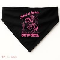 Save A Horse Ride A Cowgirl USA-Made Doggie Bandana thumb 0