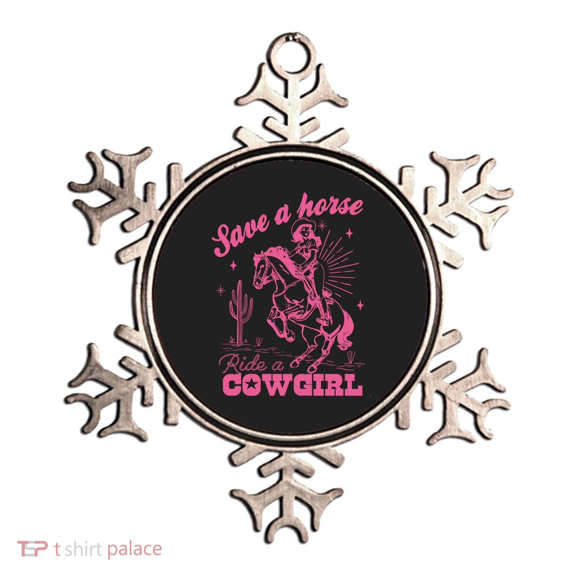 Save A Horse Ride A Cowgirl Ornament