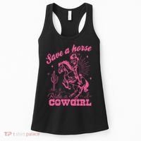 Save A Horse Ride A Cowgirl Women's Tank Top thumb 0