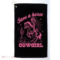 Save A Horse Ride A Cowgirl Golf Towel thumb 0
