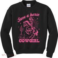Save A Horse Ride A Cowgirl Kids Sweatshirt thumb 0