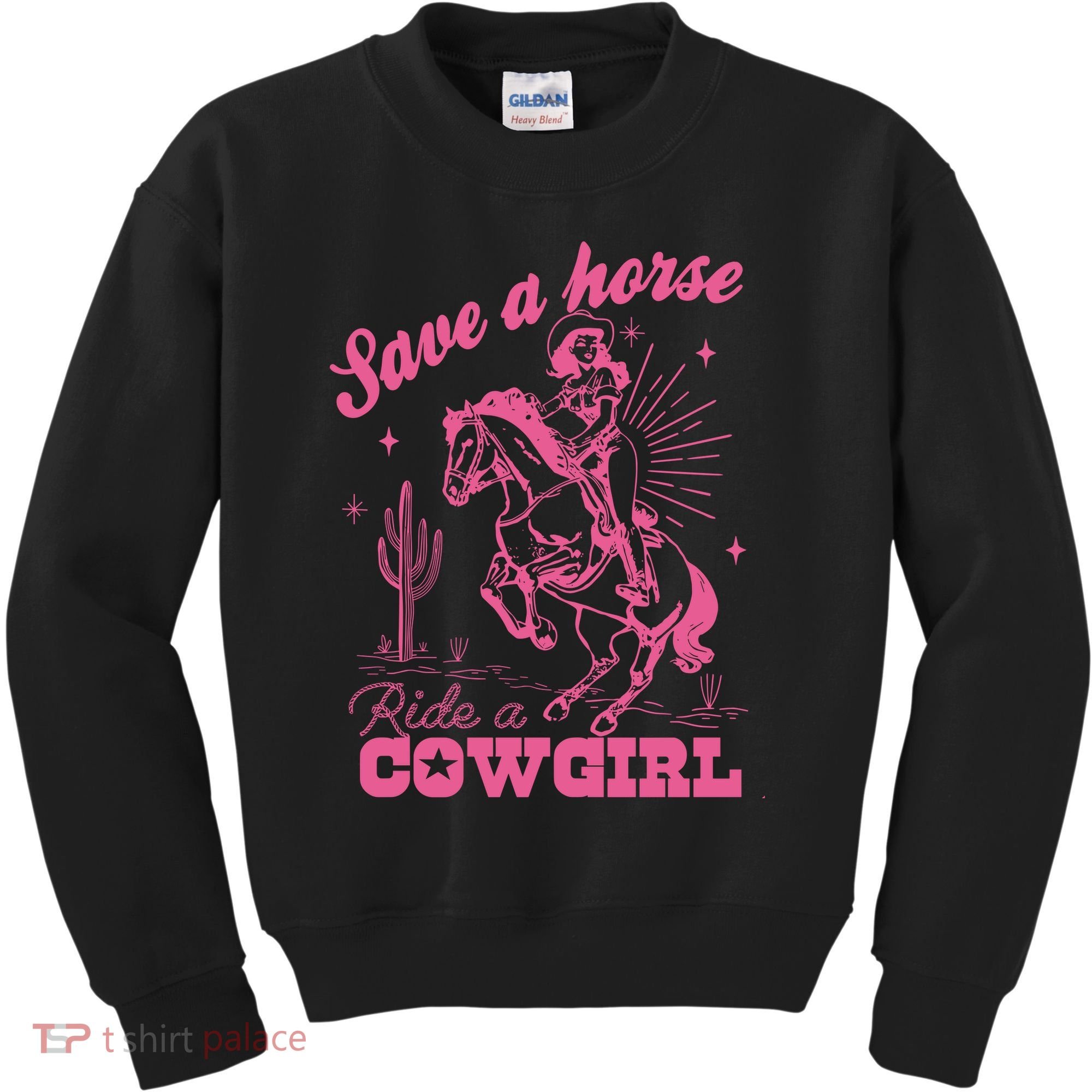 Save A Horse Ride A Cowgirl Kids Sweatshirt