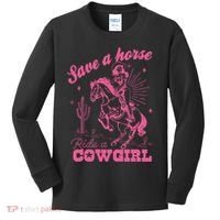 Save A Horse Ride A Cowgirl Kids Long Sleeve Shirt thumb 0