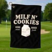 Stay At Home Milf N Cookies  Golf Towel thumb 1