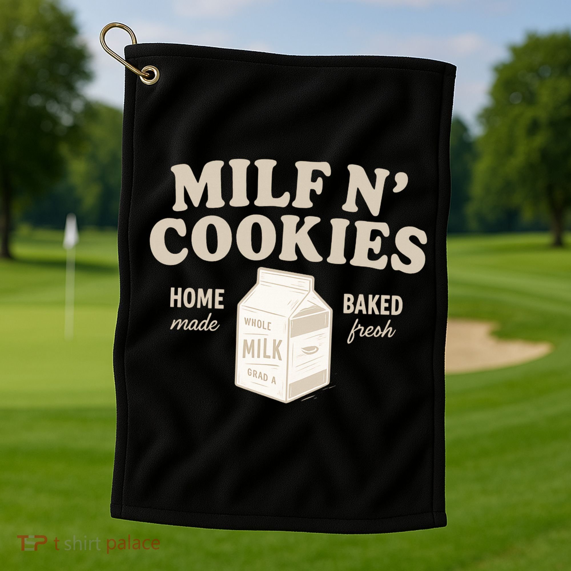 Stay At Home Milf N Cookies  Golf Towel