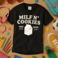 Stay At Home Milf N Cookies  Kids T-Shirt thumb 3