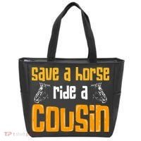 Save A Horse Ride A Cousin Relatives Cousin Tote Bag thumb 0