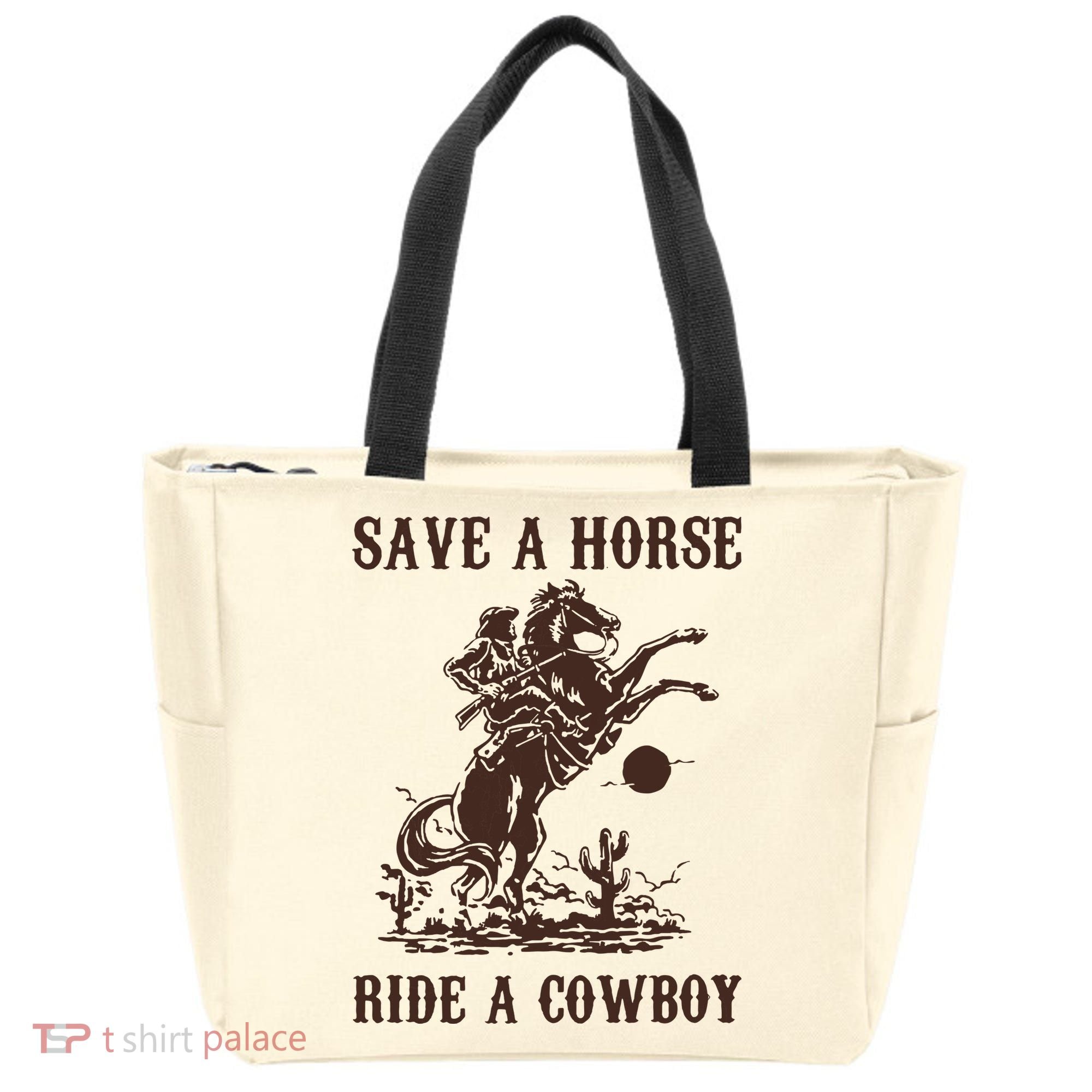 Save A Horse Ride A Cowboy Tote Bag