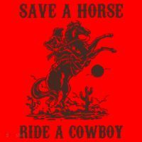 Save A Horse Ride A Cowboy Santa Hat thumb 1