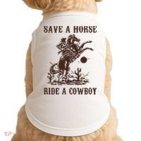 Save A Horse Ride A Cowboy Doggie Tank thumb 0