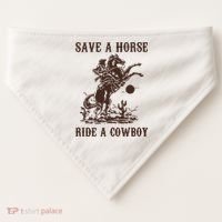 Save A Horse Ride A Cowboy USA-Made Doggie Bandana thumb 0