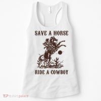 Save A Horse Ride A Cowboy Women's Tank Top thumb 0