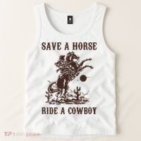 Save A Horse Ride A Cowboy Tank Top thumb 2