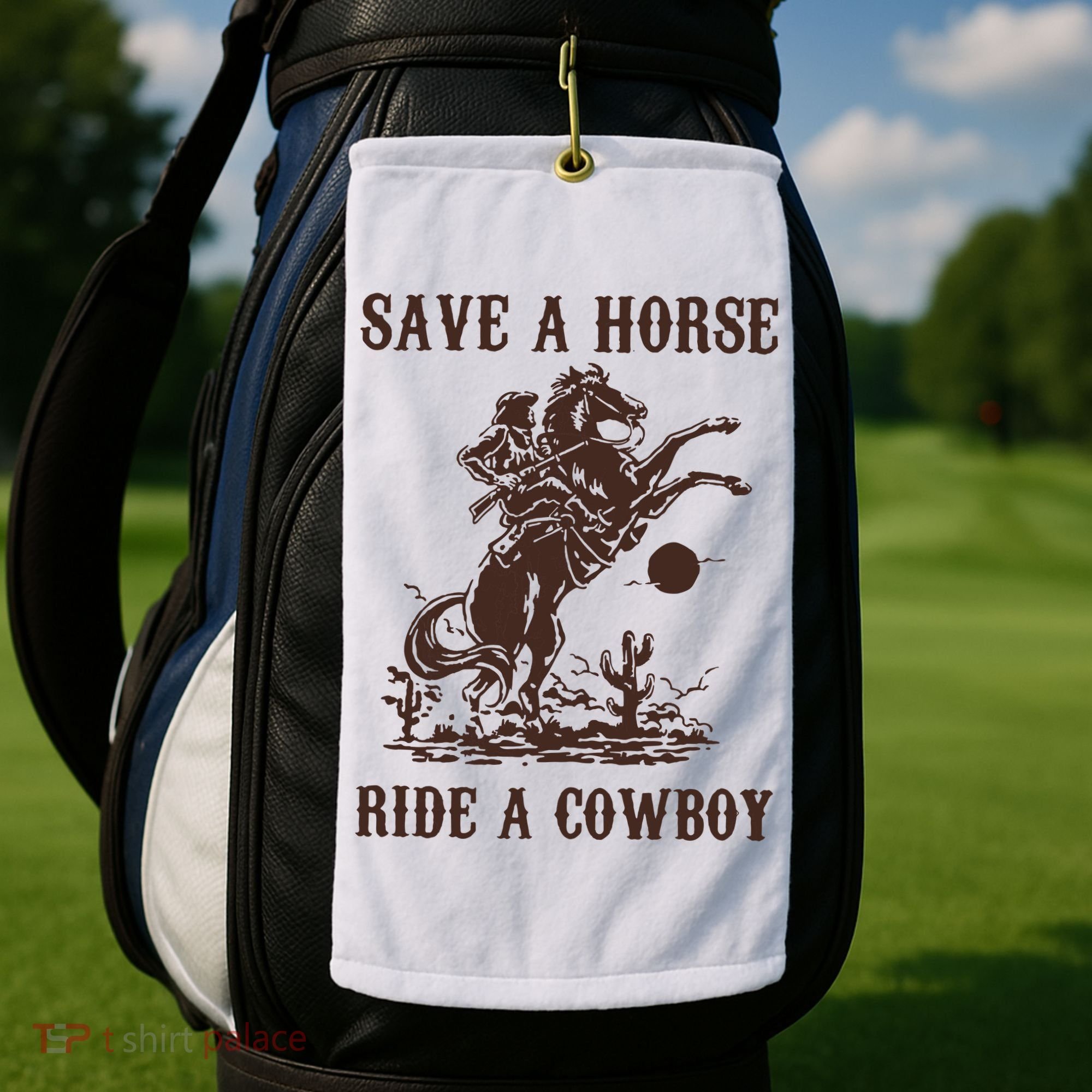 Save A Horse Ride A Cowboy Golf Towel