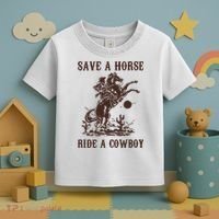 Save A Horse Ride A Cowboy Toddler T-Shirt thumb 3