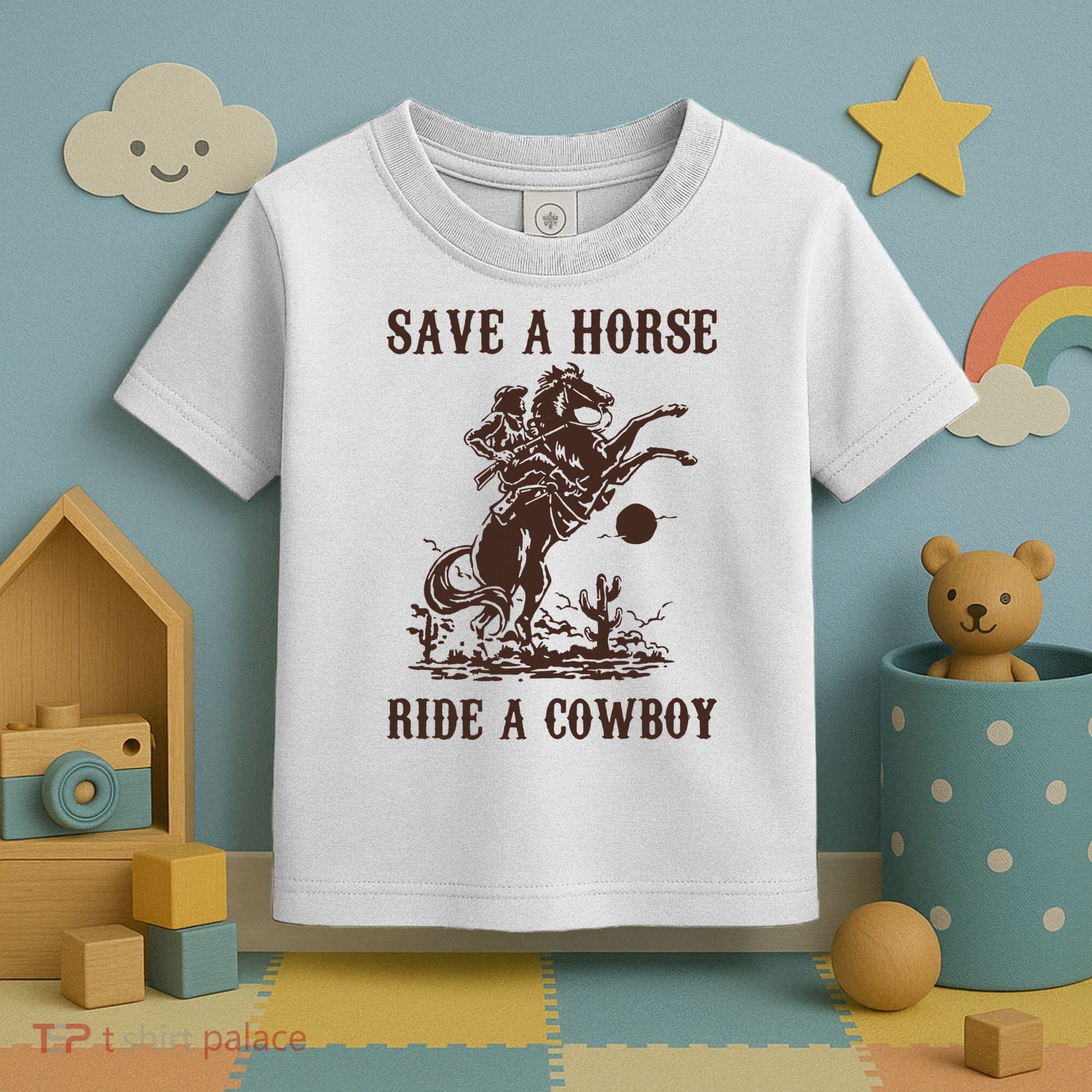 Save A Horse Ride A Cowboy Toddler T-Shirt