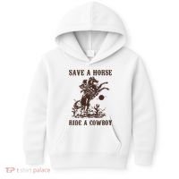 Save A Horse Ride A Cowboy Kids Hoodie thumb 0