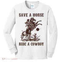 Save A Horse Ride A Cowboy Kids Long Sleeve Shirt thumb 0