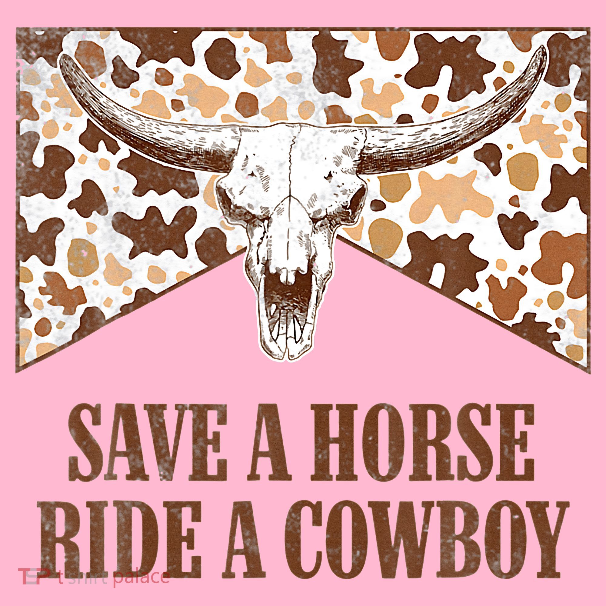 Save A Horse Ride A Cow Bull Skull Coaster