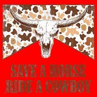 Save A Horse Ride A Cow Bull Skull Santa Hat thumb 1