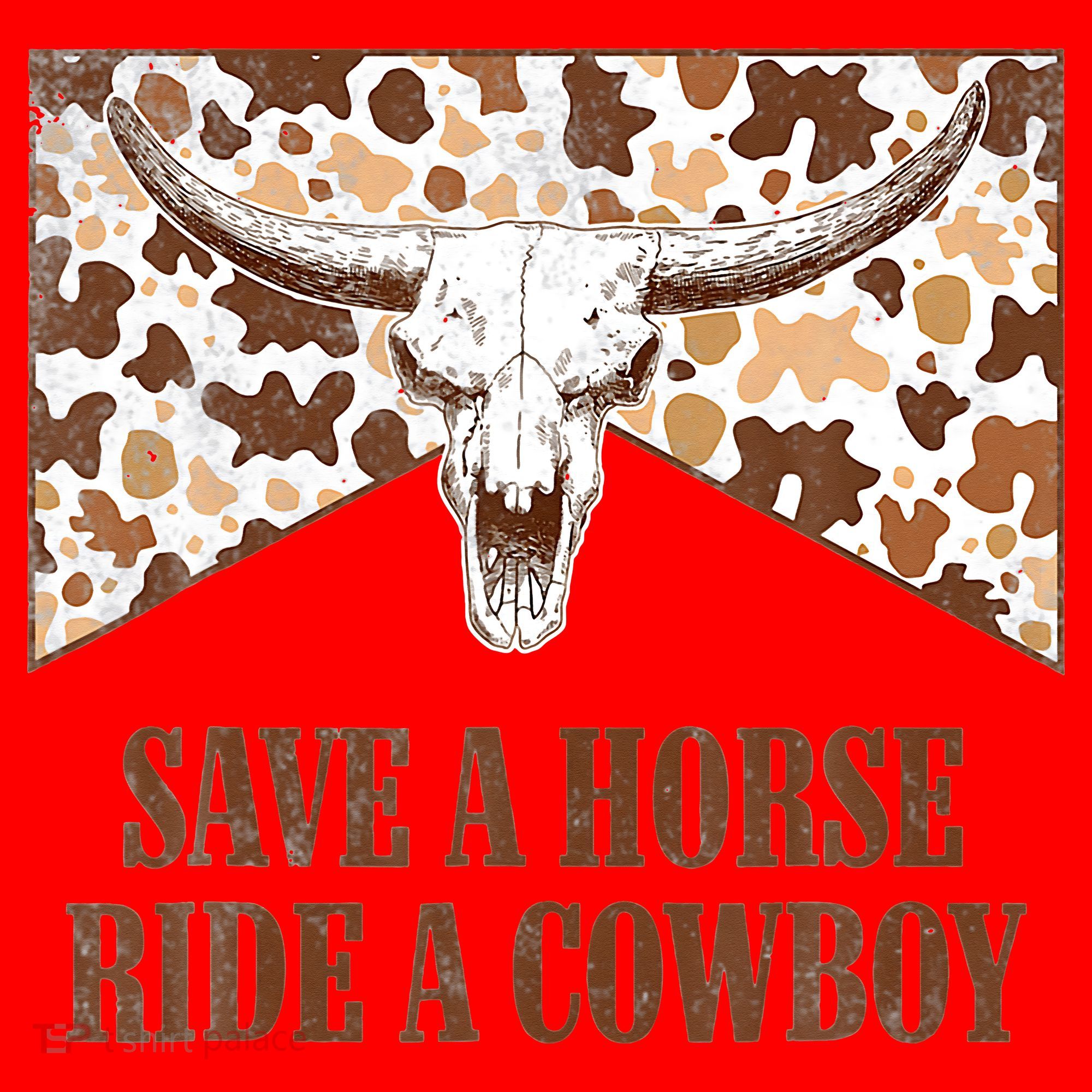 Save A Horse Ride A Cow Bull Skull Santa Hat