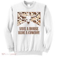 Save A Horse Ride A Cow Bull Skull Sweatshirt thumb 0