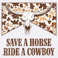 Save A Horse Ride A Cow Bull Skull Women's Tank Top thumb 5