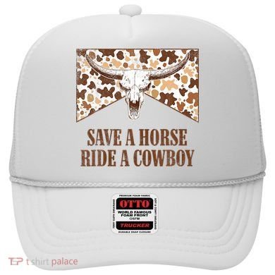 Save A Horse Ride A Cow Bull Skull Hat