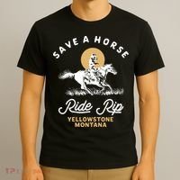 Save A Horse Ride Rip Montana Cowboy Cowgirl Western T-Shirt thumb 3