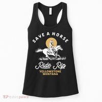 Save A Horse Ride Rip Montana Cowboy Cowgirl Western Women's Tank Top thumb 0