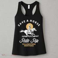 Save A Horse Ride Rip Montana Cowboy Cowgirl Western Women's Tank Top thumb 3