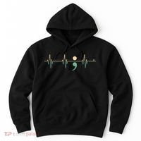 Suicide Awareness Heartbeat Ribbon Hoodie thumb 0