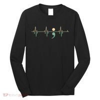 Suicide Awareness Heartbeat Ribbon Long Sleeve Shirt thumb 0