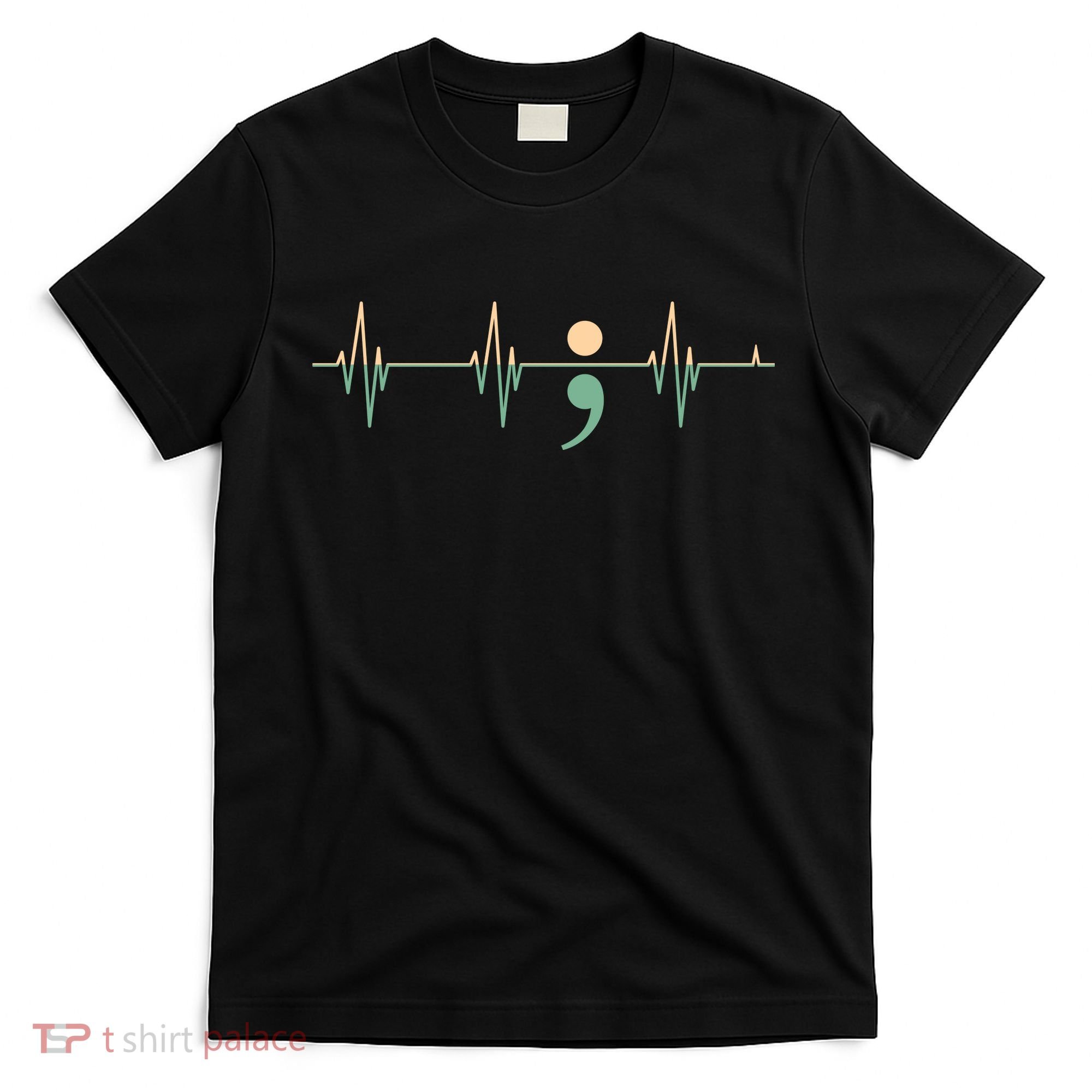 Suicide Awareness Heartbeat Ribbon T-Shirt