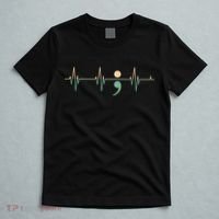 Suicide Awareness Heartbeat Ribbon T-Shirt thumb 5