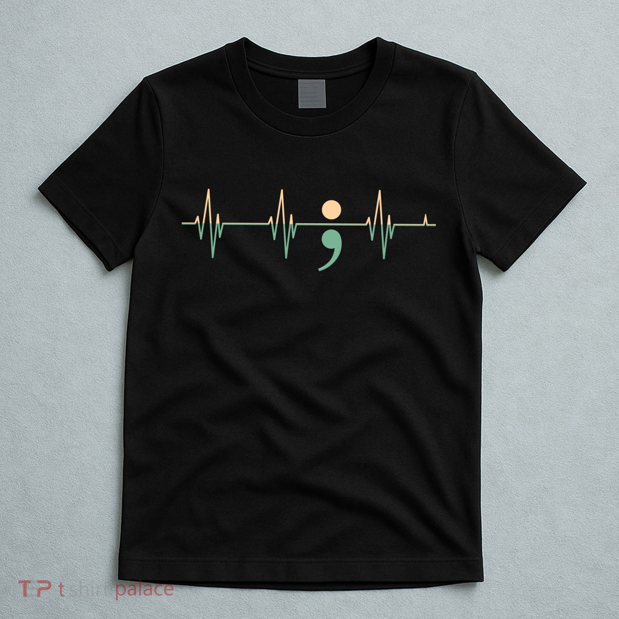 Suicide Awareness Heartbeat Ribbon T-Shirt