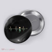 Suicide Awareness Heartbeat Ribbon Button thumb 0