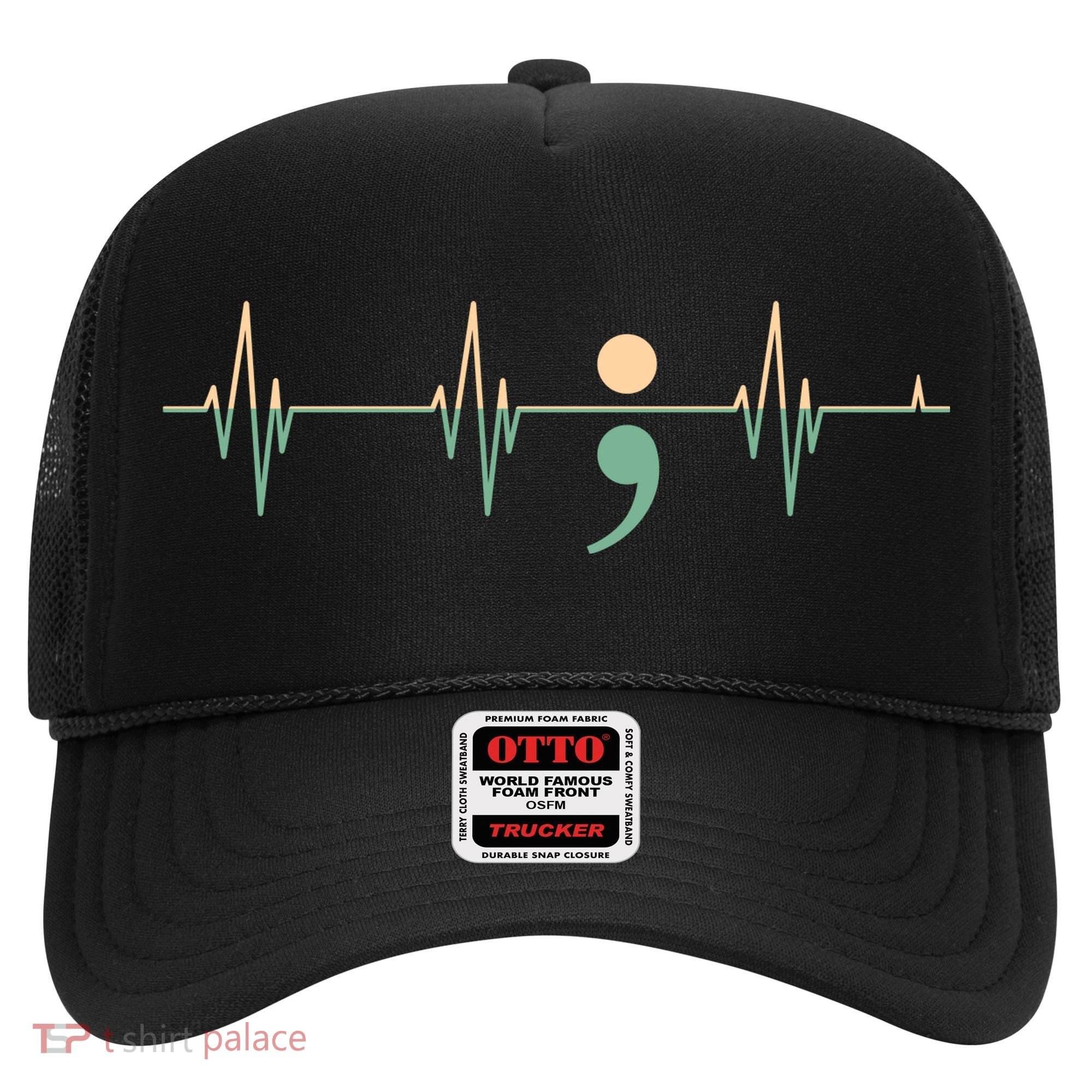 Suicide Awareness Heartbeat Ribbon Hat