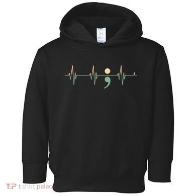 Suicide Awareness Heartbeat Ribbon Toddler Hoodie