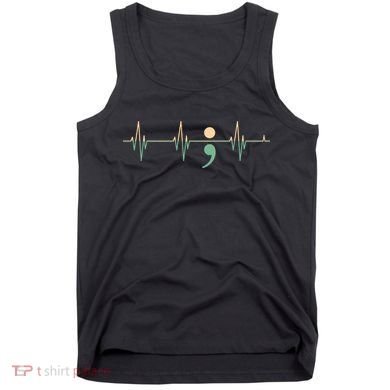 Suicide Awareness Heartbeat Ribbon Tank Top