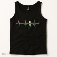 Suicide Awareness Heartbeat Ribbon Tank Top thumb 2