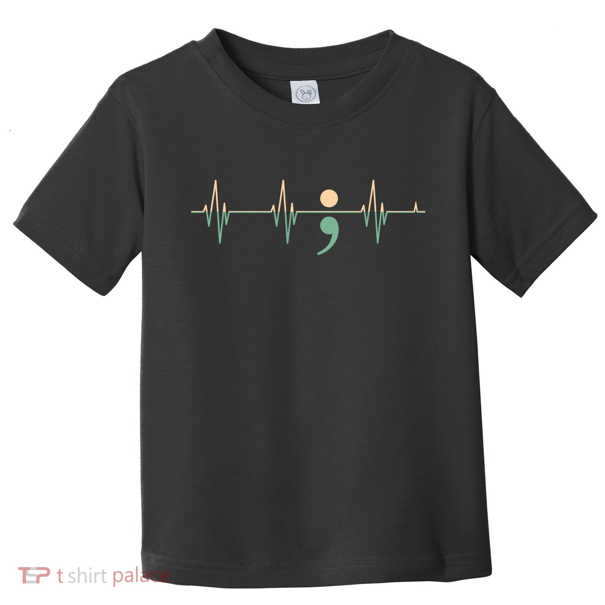 Suicide Awareness Heartbeat Ribbon Toddler T-Shirt