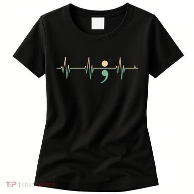Suicide Awareness Heartbeat Ribbon Women's T-Shirt