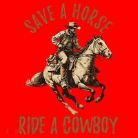 Save A Horse Ride A Cow Horseback Riding Santa Hat thumb 1